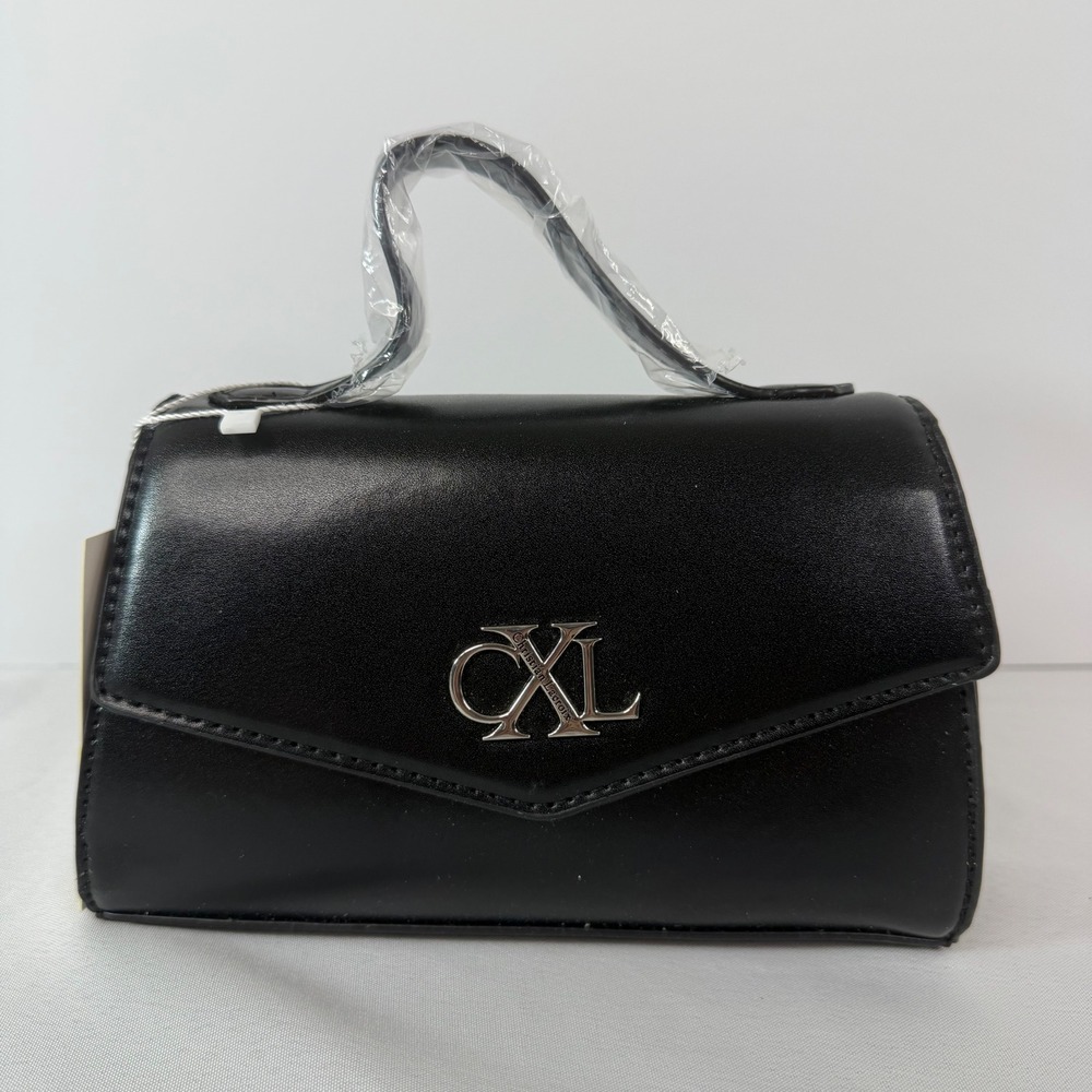 CXL Christian Lacroix Laine Matte Patent Crossbody Bag Black Handbag NEW